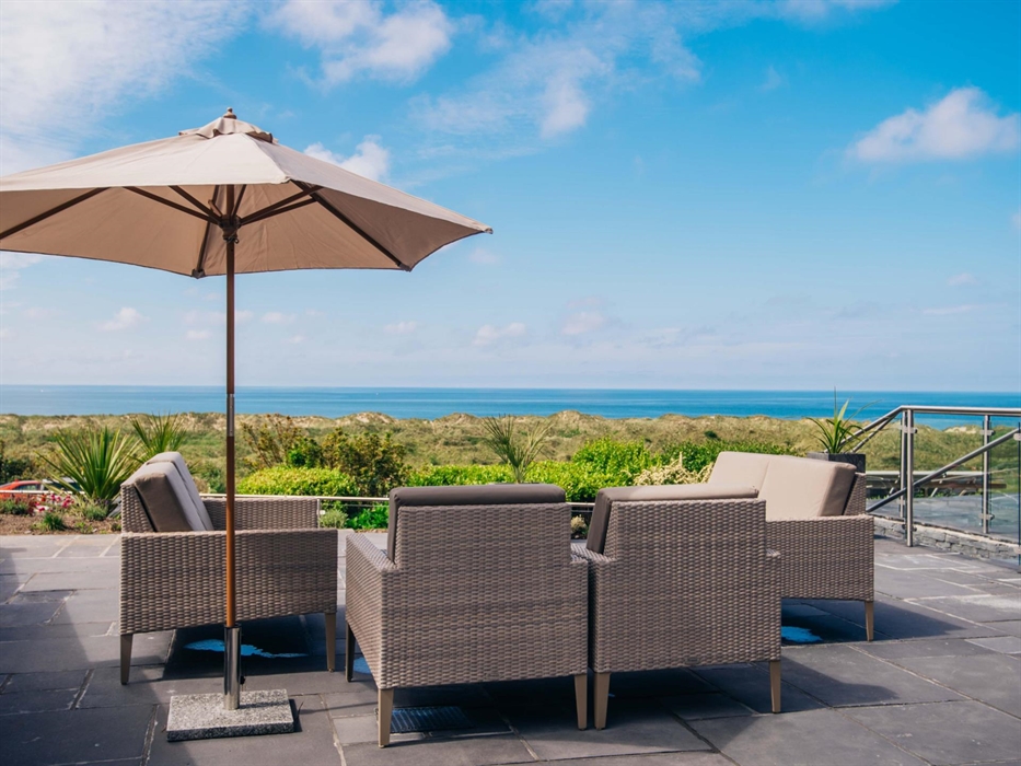 Relax on the sea view terrace with unspoilt views