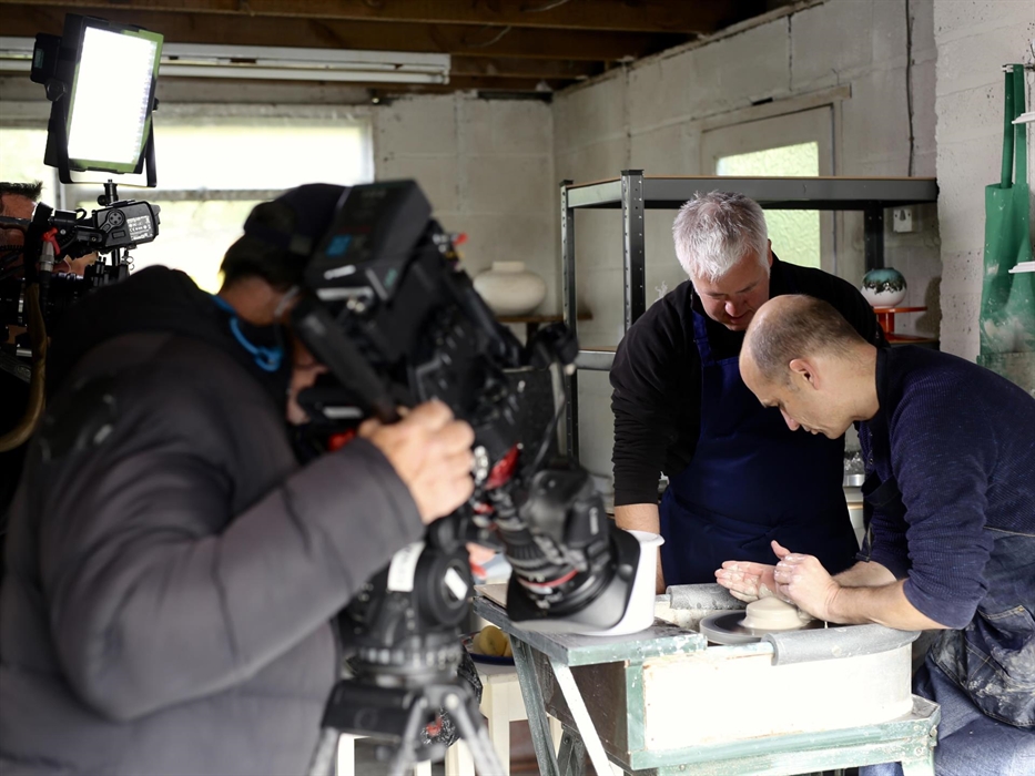 Filming Weatherman Walking
