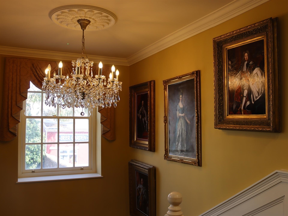 The building has been designed in The Georgian theme, with antique furniture and Georgian artwork, with a modern twist.