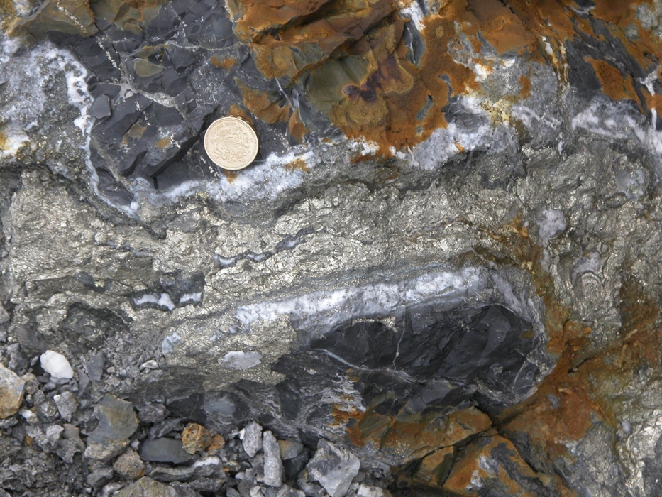 ore vein at Parys Mountain copper mine