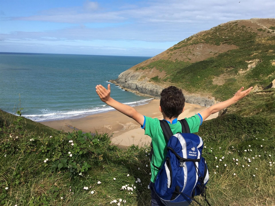 Just along the Welsh coastline you can find Mwnt beach. A lovely sandy beach beach for building sandcastle and catching glimpses of the dolphins of Ca