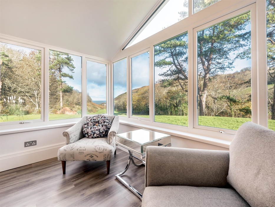 Seating area in the conservatory