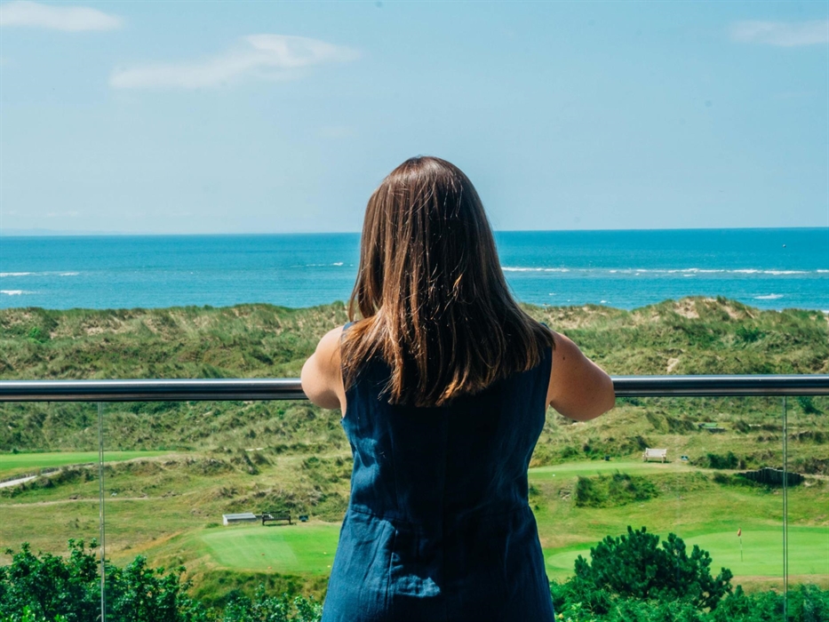 Many rooms have balconies overlooking the sea