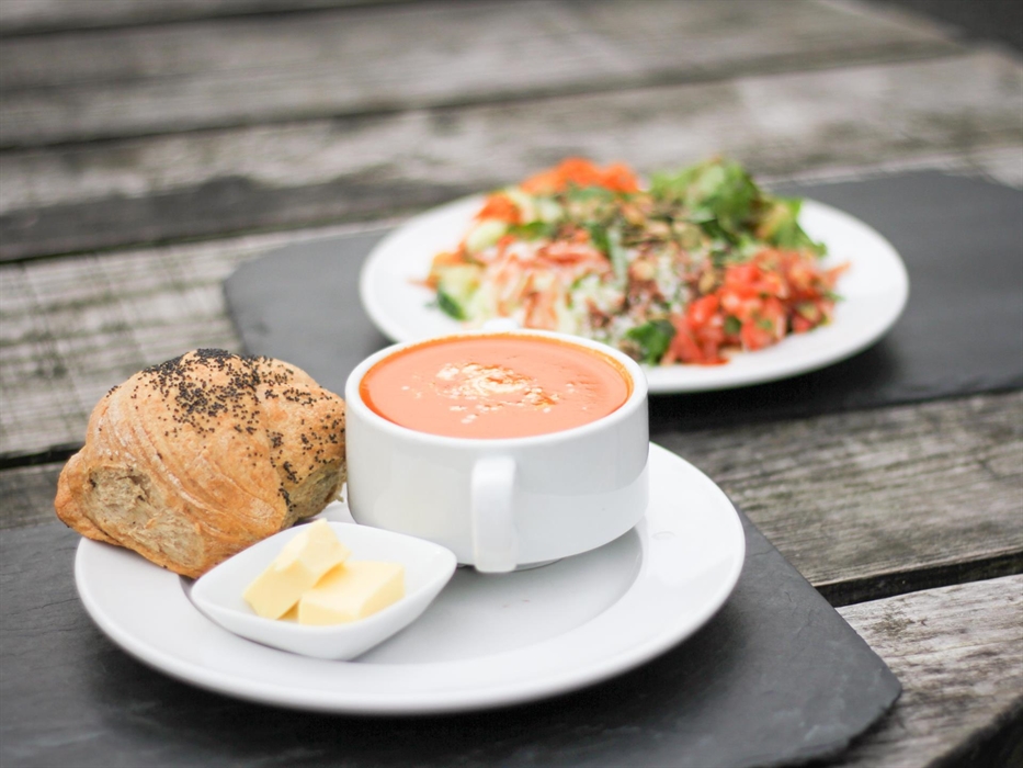 Delicious food from CAT's vegetarian cafe