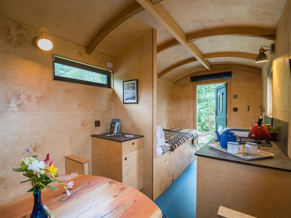 Snowdonia shepherd's hut interior