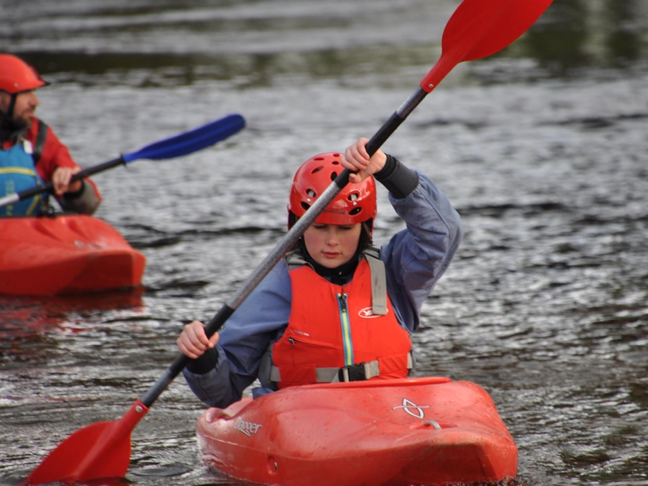 Kayaking on the River Wye near brecon
