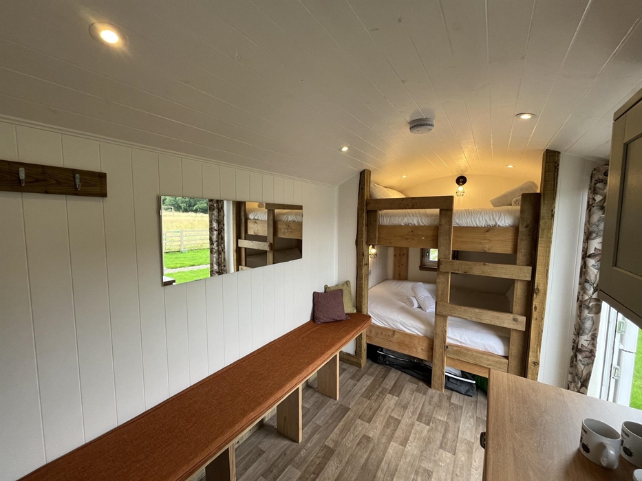 Sleeping up to 4 in a king size bunk bed, in total we can sleep up to 16 guests.