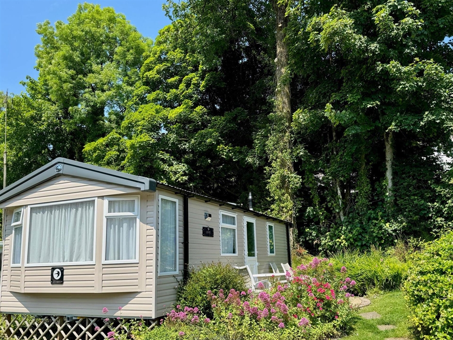 Lovely static caravans with private patio and seating area