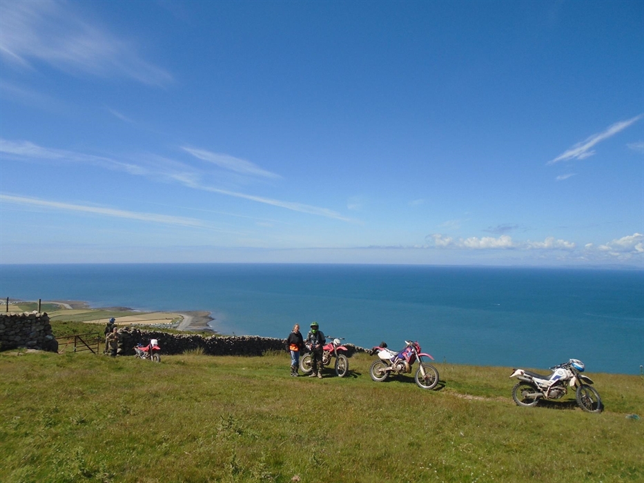 Riders taking a break on perfect summer day