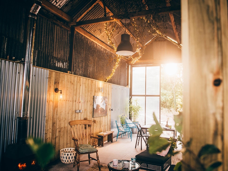 The glamping barn at Nantseren