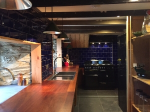 The farmhouse kitchen with huge oven & stove