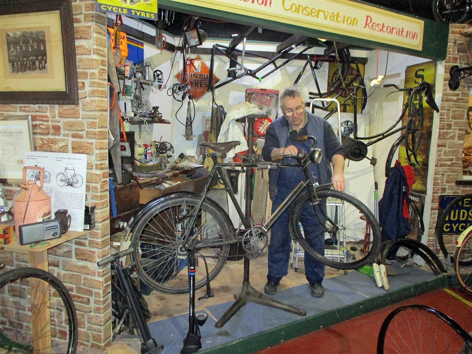 Watch bicycles being maintained on Mondays and Tuesdays