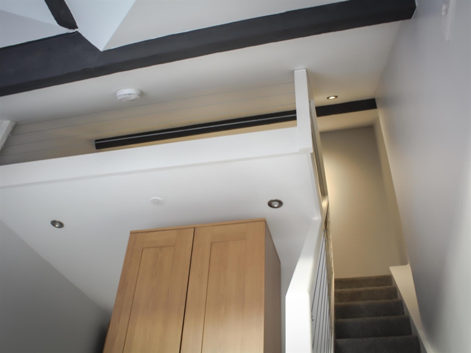 Mezzanine at Glandwr House, Rhayader, there are 4 rooms with mezzanines with double beds above, some rooms have a single bed below