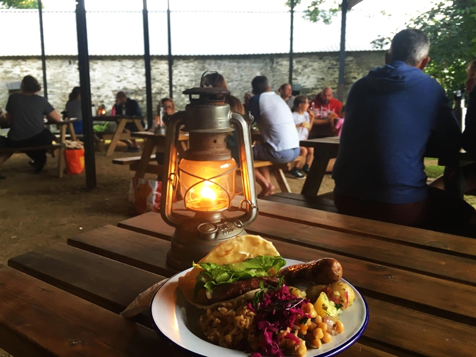 Saturday night 'Barn-BQ' Feast at Top of the Woods