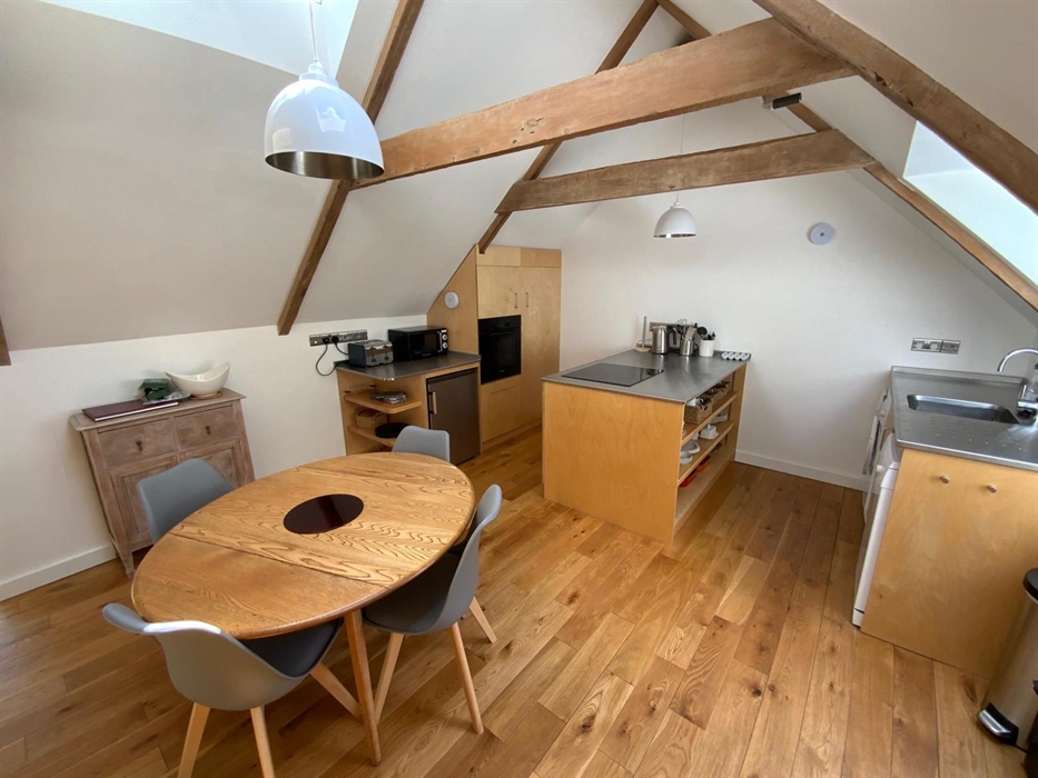 The kitchen is well equipped with washing machine, dishwasher, Bosch oven, induction hob, fridge, freezer, microwave and all the pots, pans and access