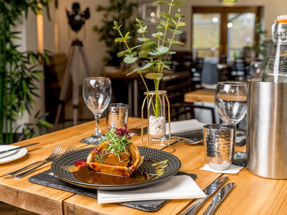 Beef Wellington served in the Restaurant