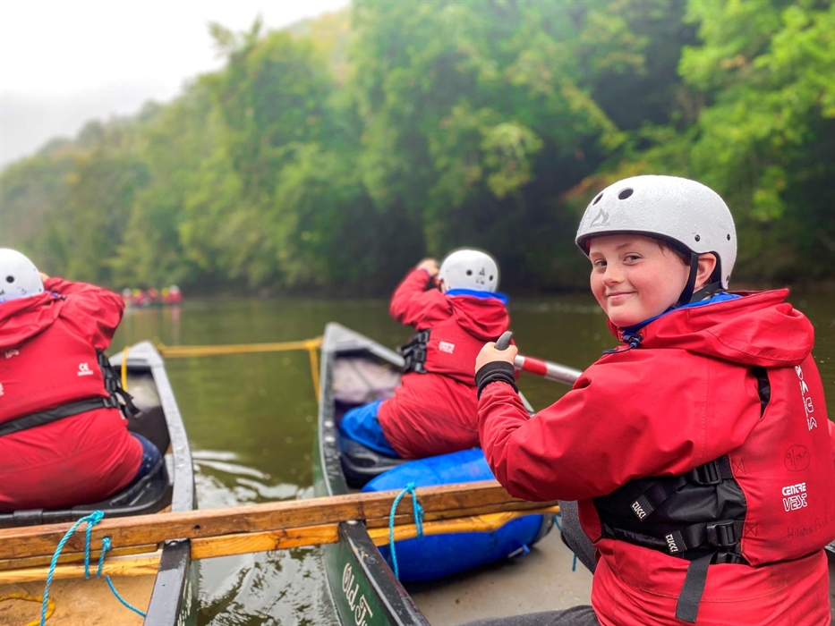 Young girl Canoeing