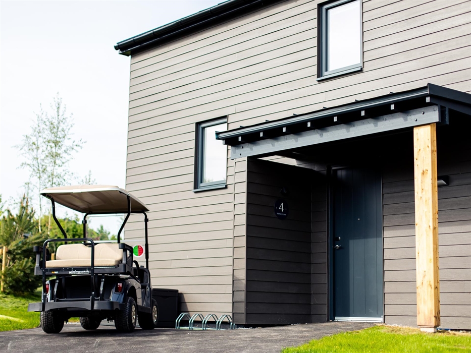 An exterior image of the lodges at Bluestone.