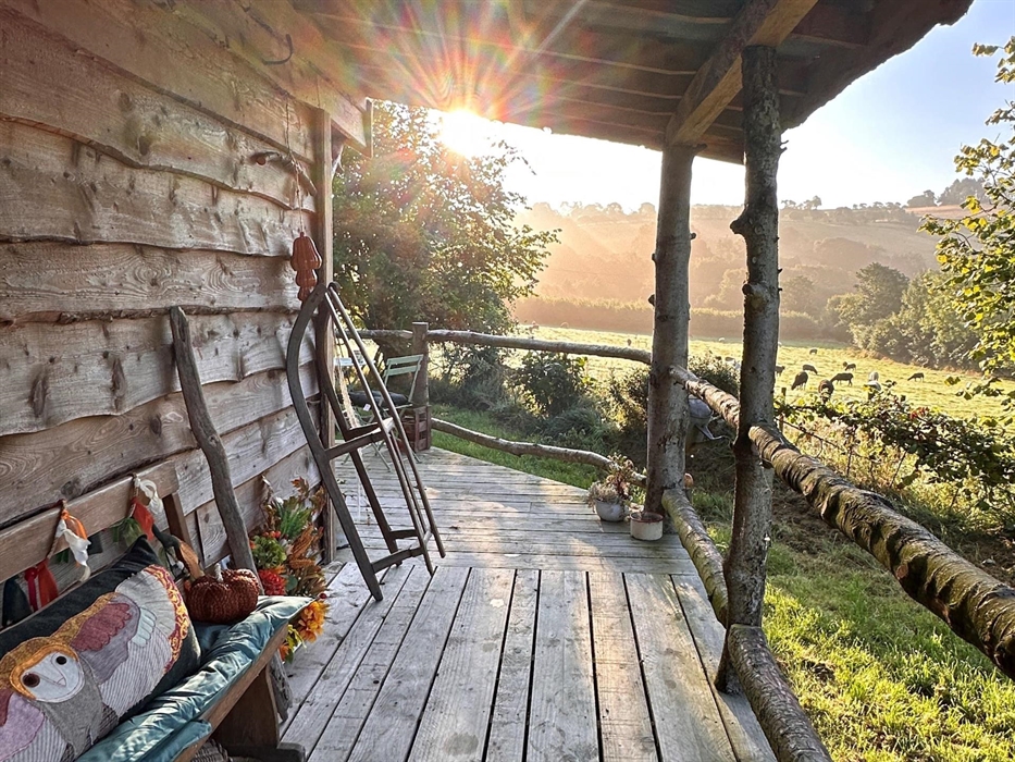 Sunrise on the covered porch
