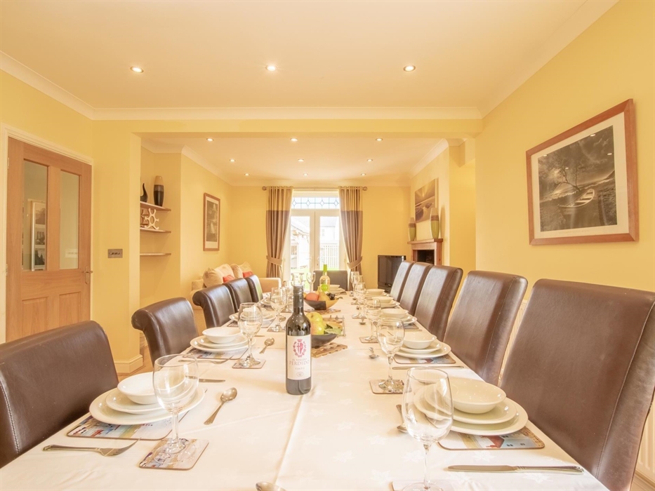 Carreglwyd Farmhouse which sleeps 12 adults has an exclusive 6 seater Hot Tub in the back garden