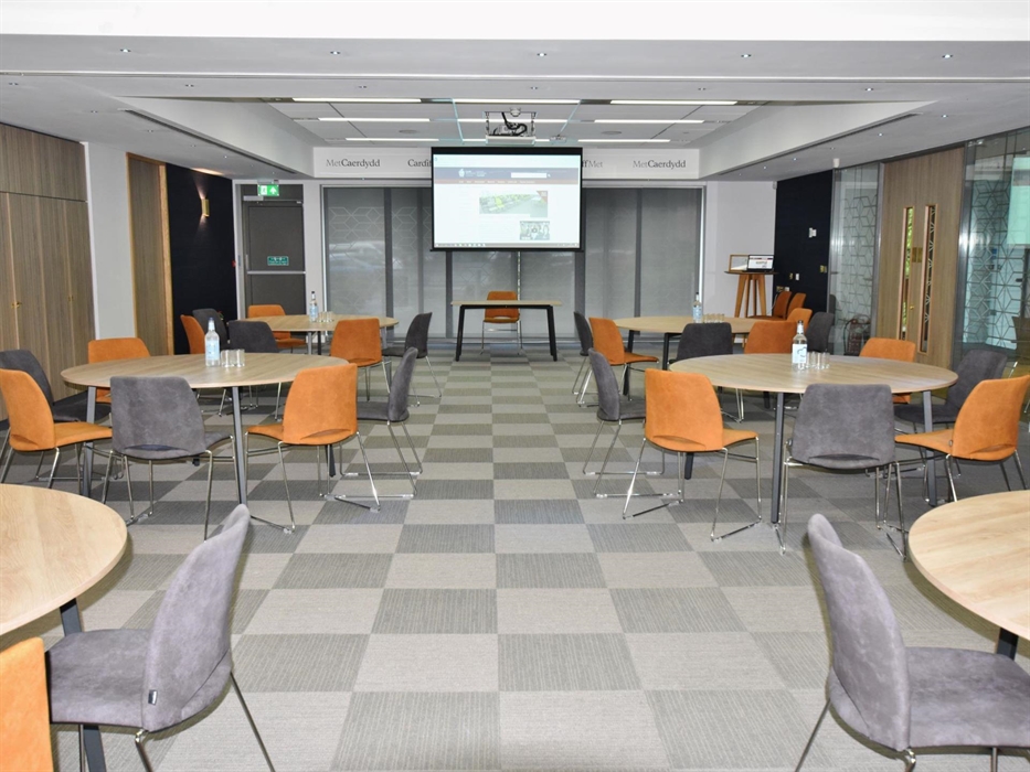 Maximum capacity 80 people, air con, fully accessible. Private lounge adjacent with toilets and dedicated entrance.