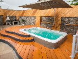 luxuriously warm Swim Spa