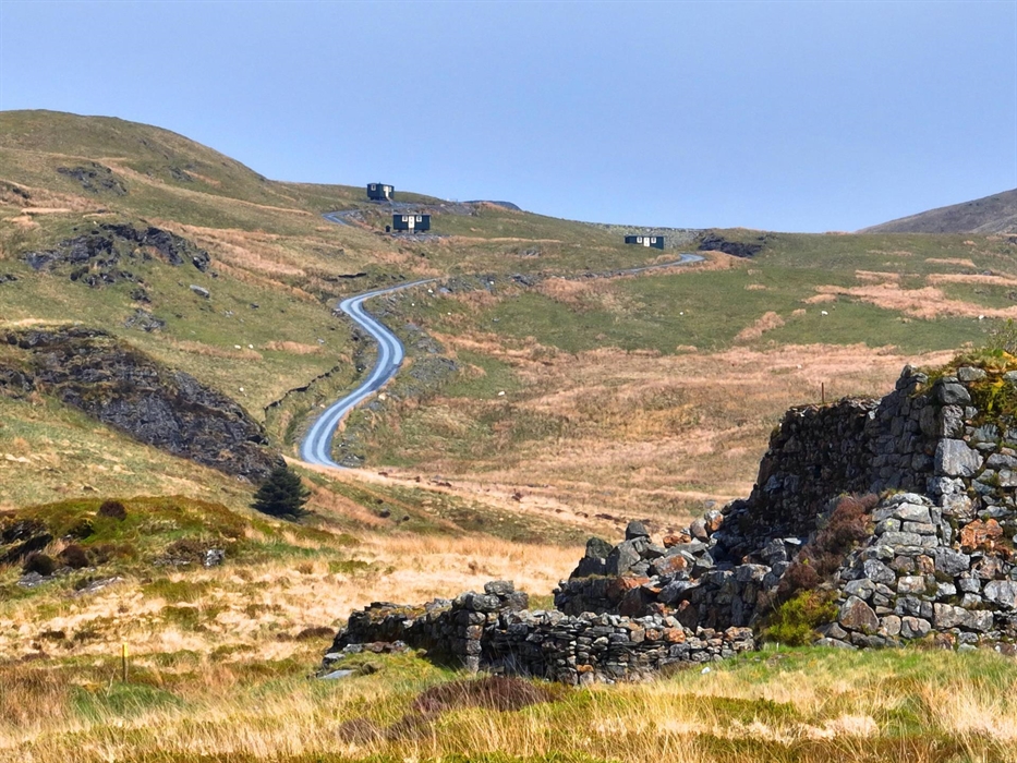 Shepherd's huts on a mountain in north Wales