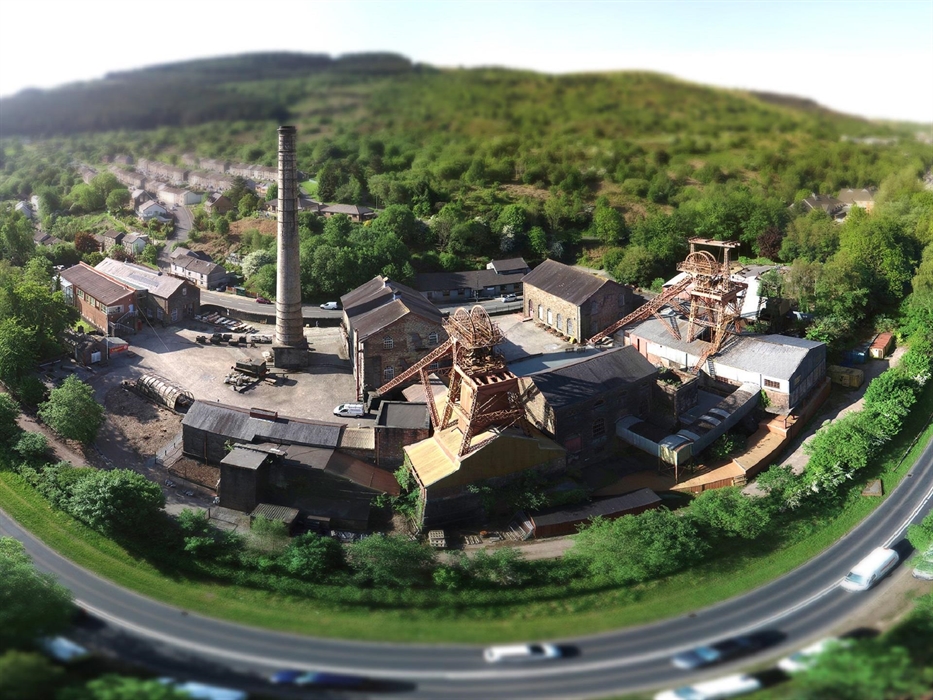 Aerial Shot of the Rhondda Heritage Park