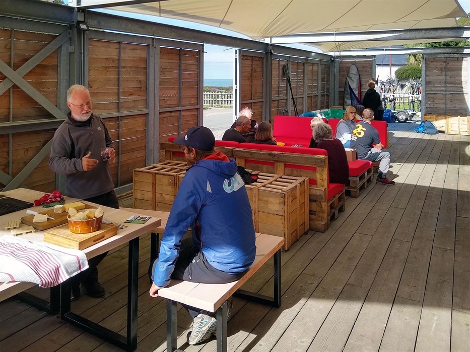 Dining, Sitting, and storage area of deck