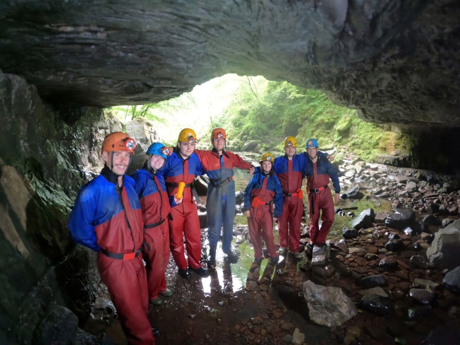 Caving group activity