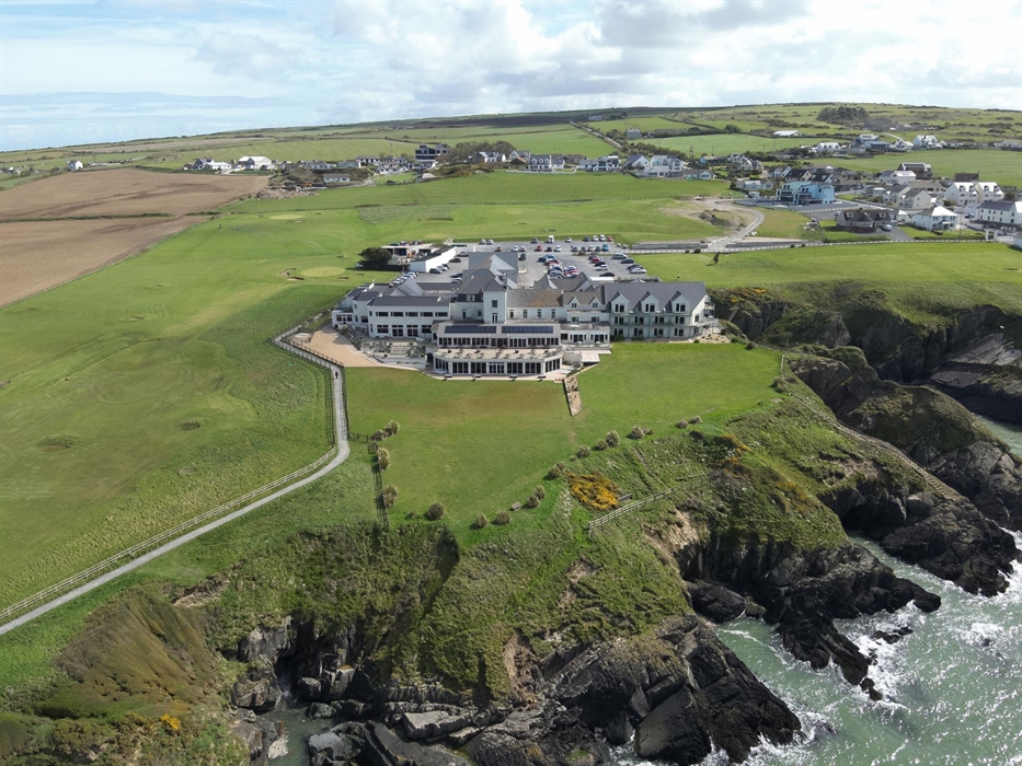 Drone Shot of The Cliff Hotel & Spa