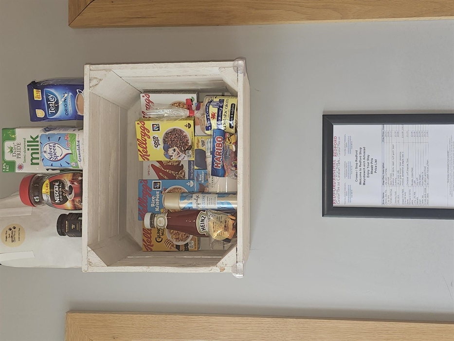 Small just the essentials shop located in reception.