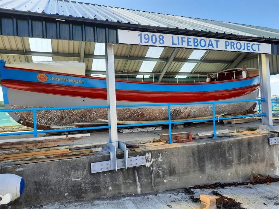 The Charterhouse Lifeboat was based in Fishguard from 1909 to 1930 and is now being lovingly restored and conserved by our skilled volunteers