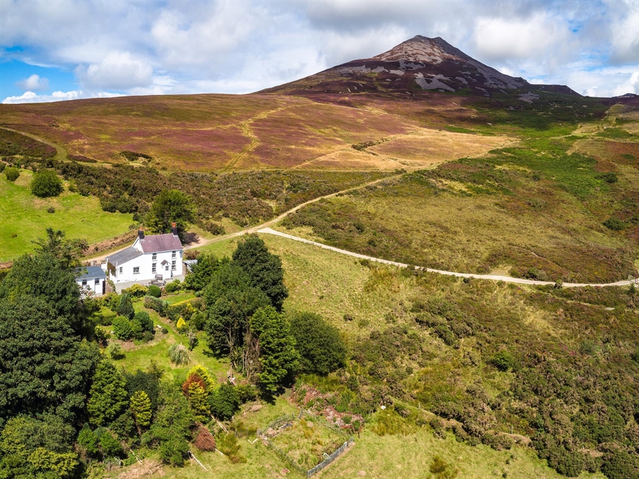 An aerial view of Gors-lwyd Cottage