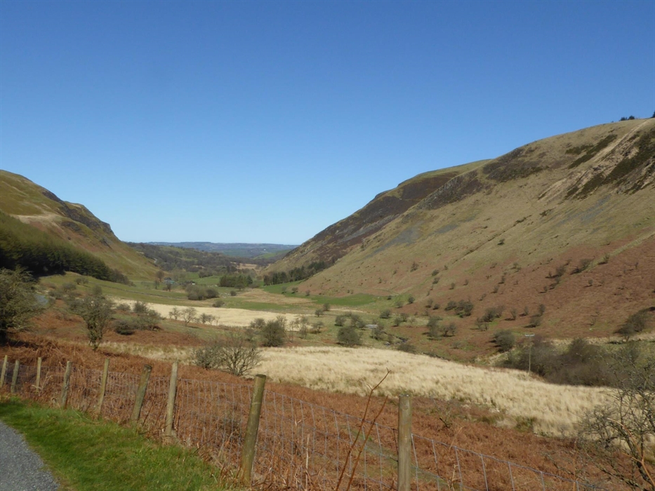 View of Afon Berwyn Valley, near the start of our Mountain Trip from Y Granar