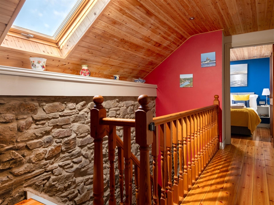 Landing with Exposed Stone Wall