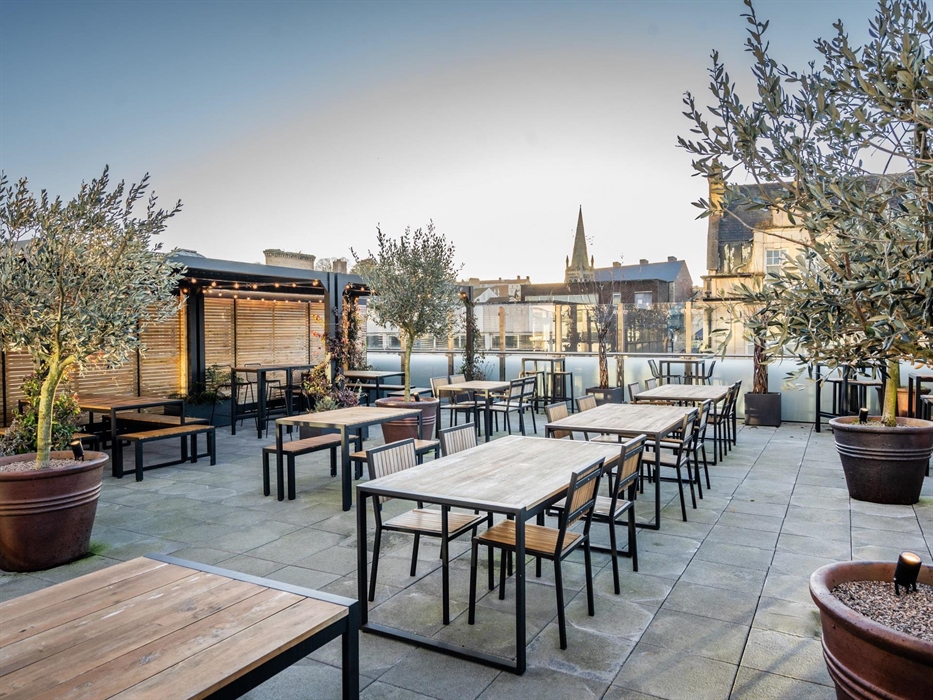 Bar and Kitchen at NP20, Rooftop Terrace in the day time