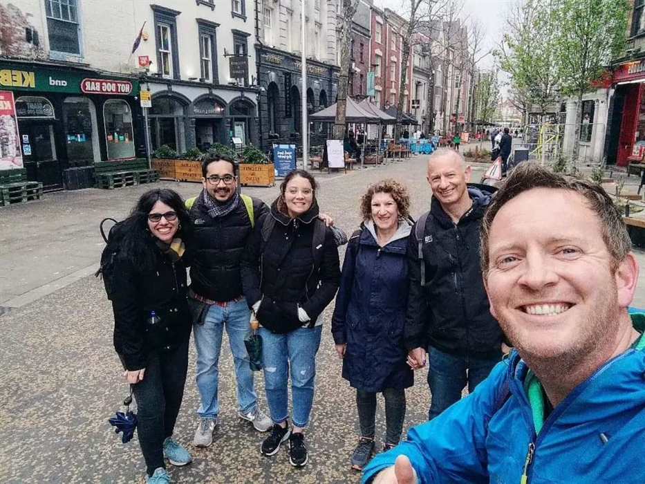 Taking in Wind St in central Swansea on the Swansea walking tour