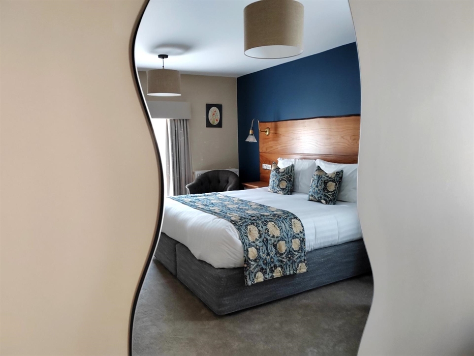 Extra large super king bed with our signature style.