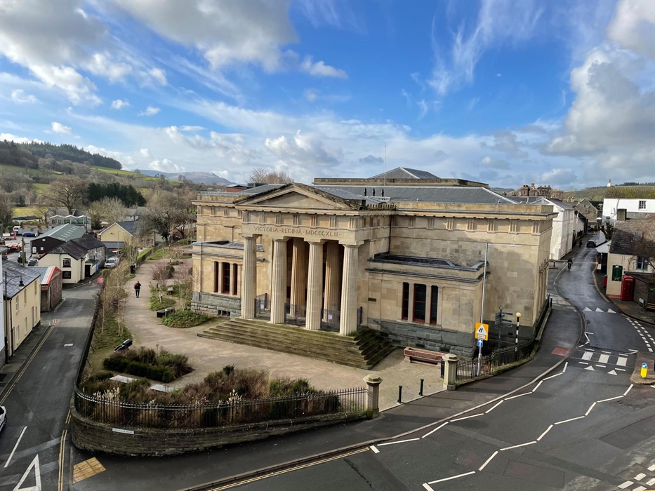 View of the restored former Brecknock Shire Hall and Assize Court