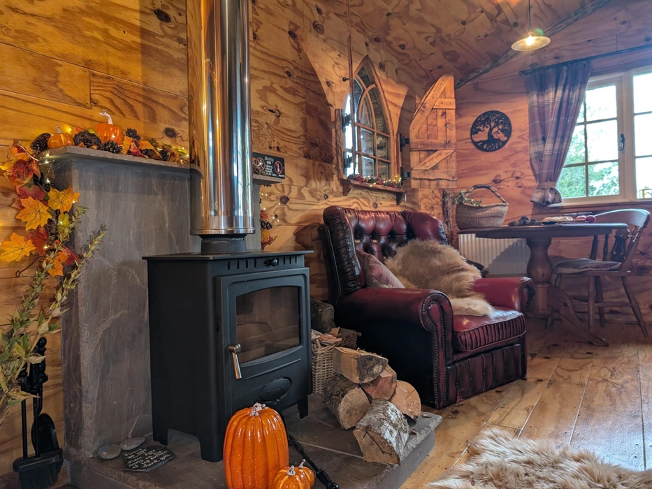 All seasons are cosy in the cabin particularly autumn