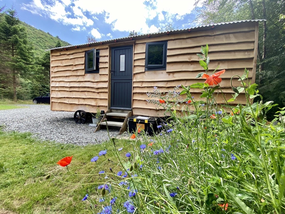 en suite shepherd's hut Snowdonia