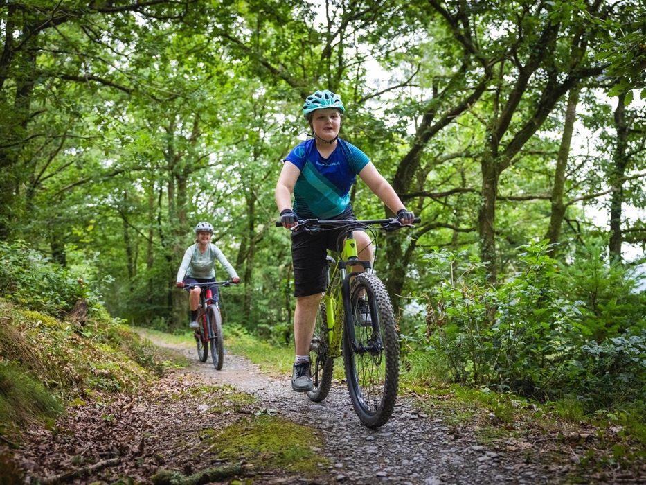 Mountain biking in Byrgwm, Brechfa Forest