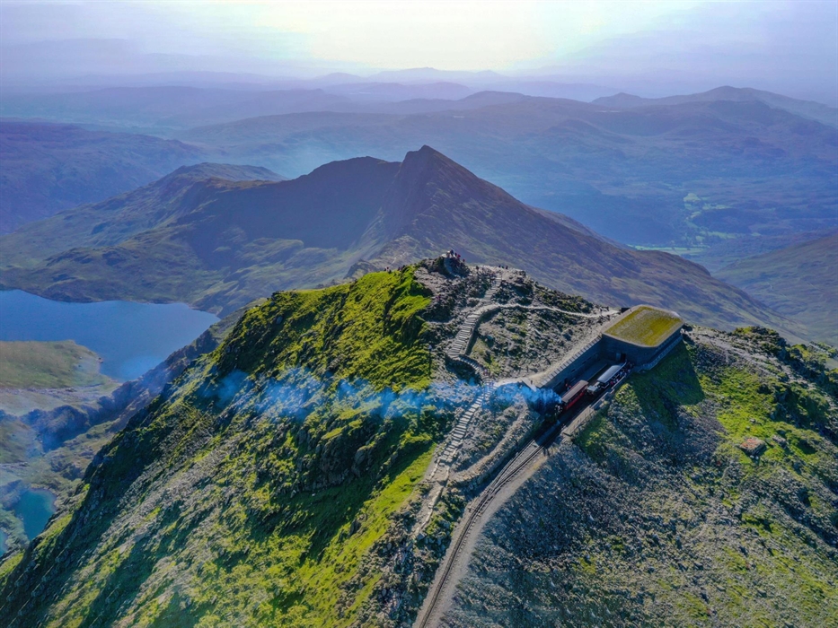 Steam train at the summit