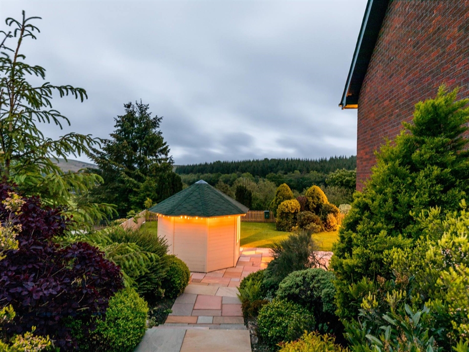 This is the typical view from the patio area across the woodland beyond.