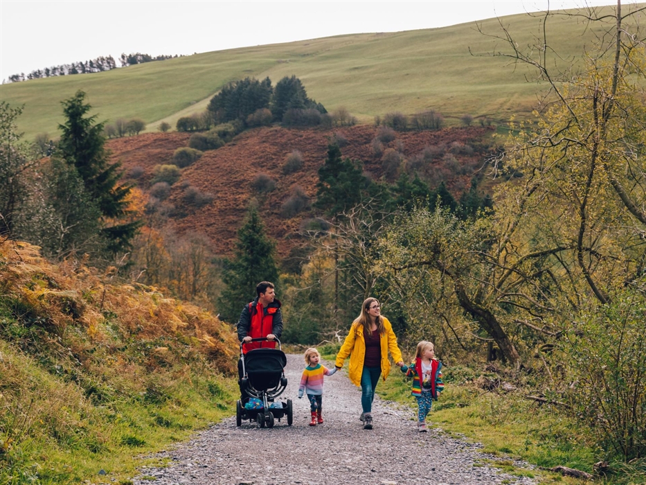 Family walking trail