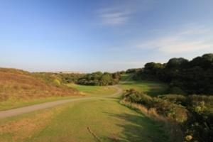 A view down the fairway at Milford Haven Golf Club