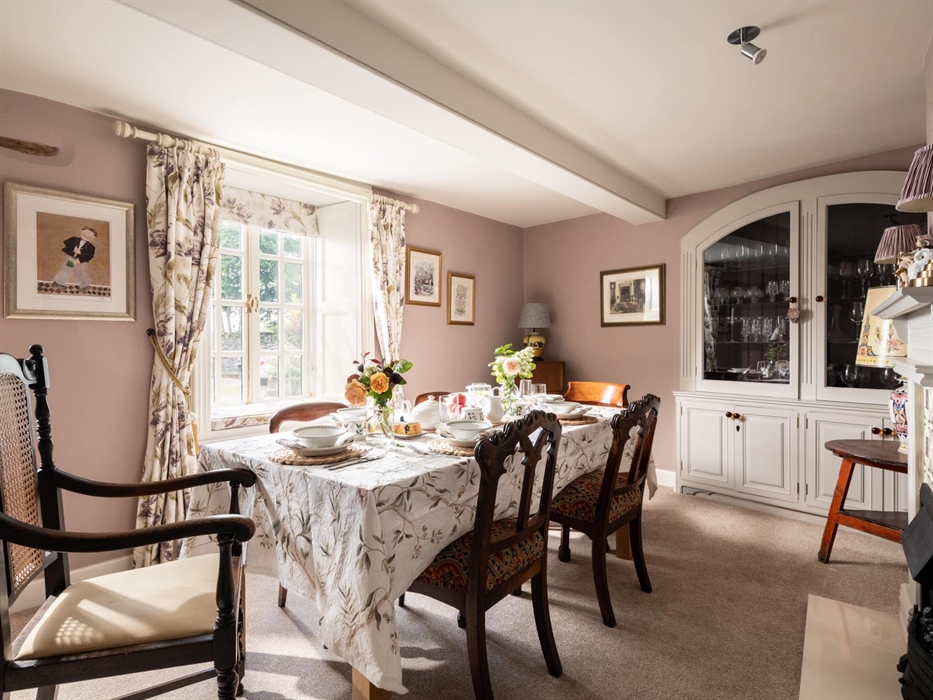 Dining room with sea views Porth Hir