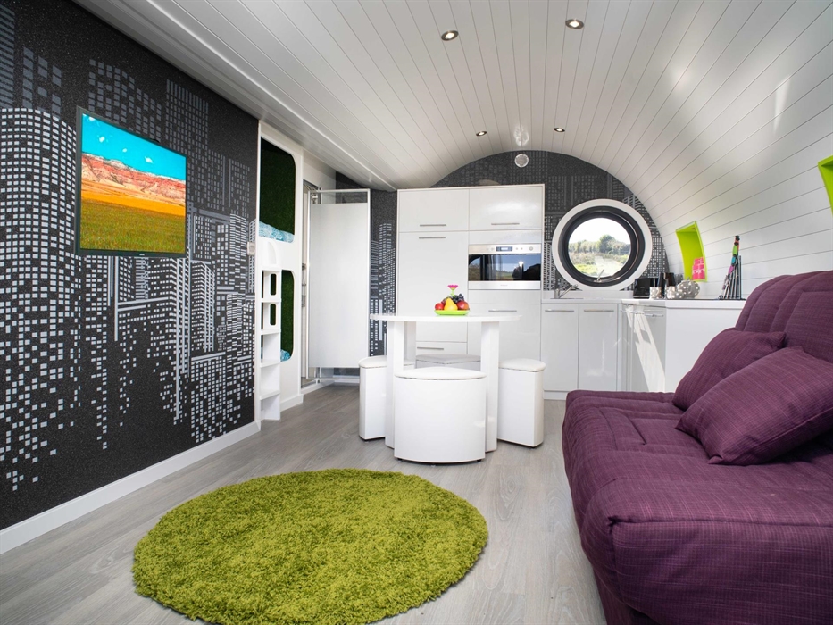 Lets Glamp Retro Luxury Glamping in West Wales - Madonna interior