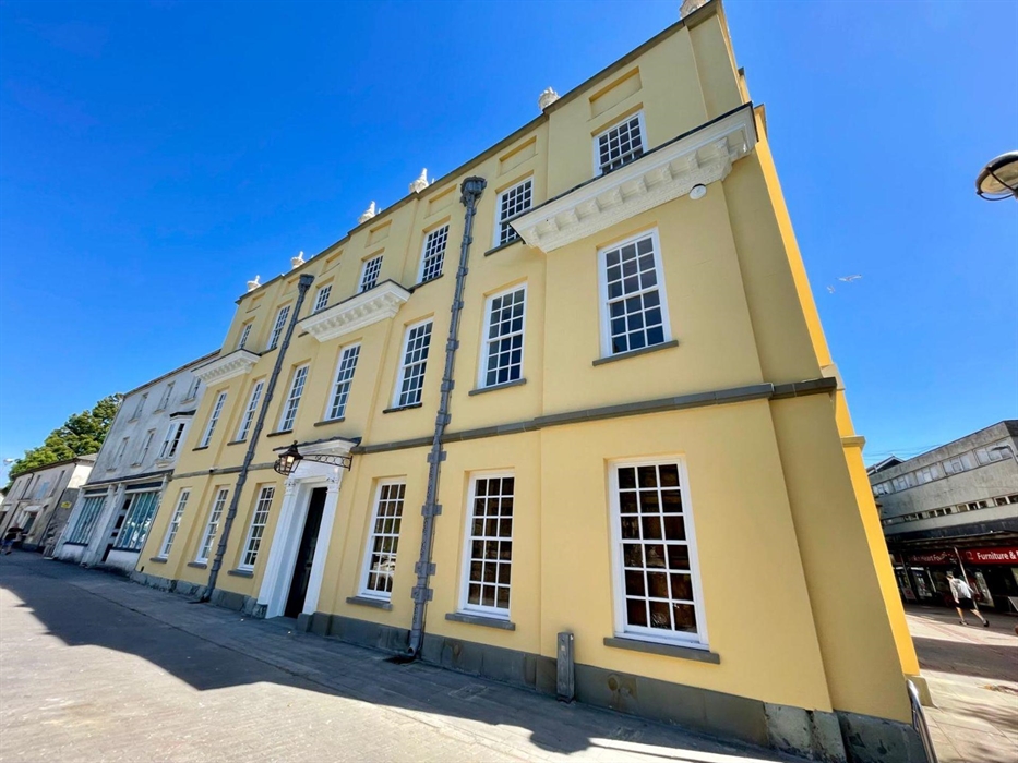 Exterior of Llanelly House on Bridge Street, Llanelli